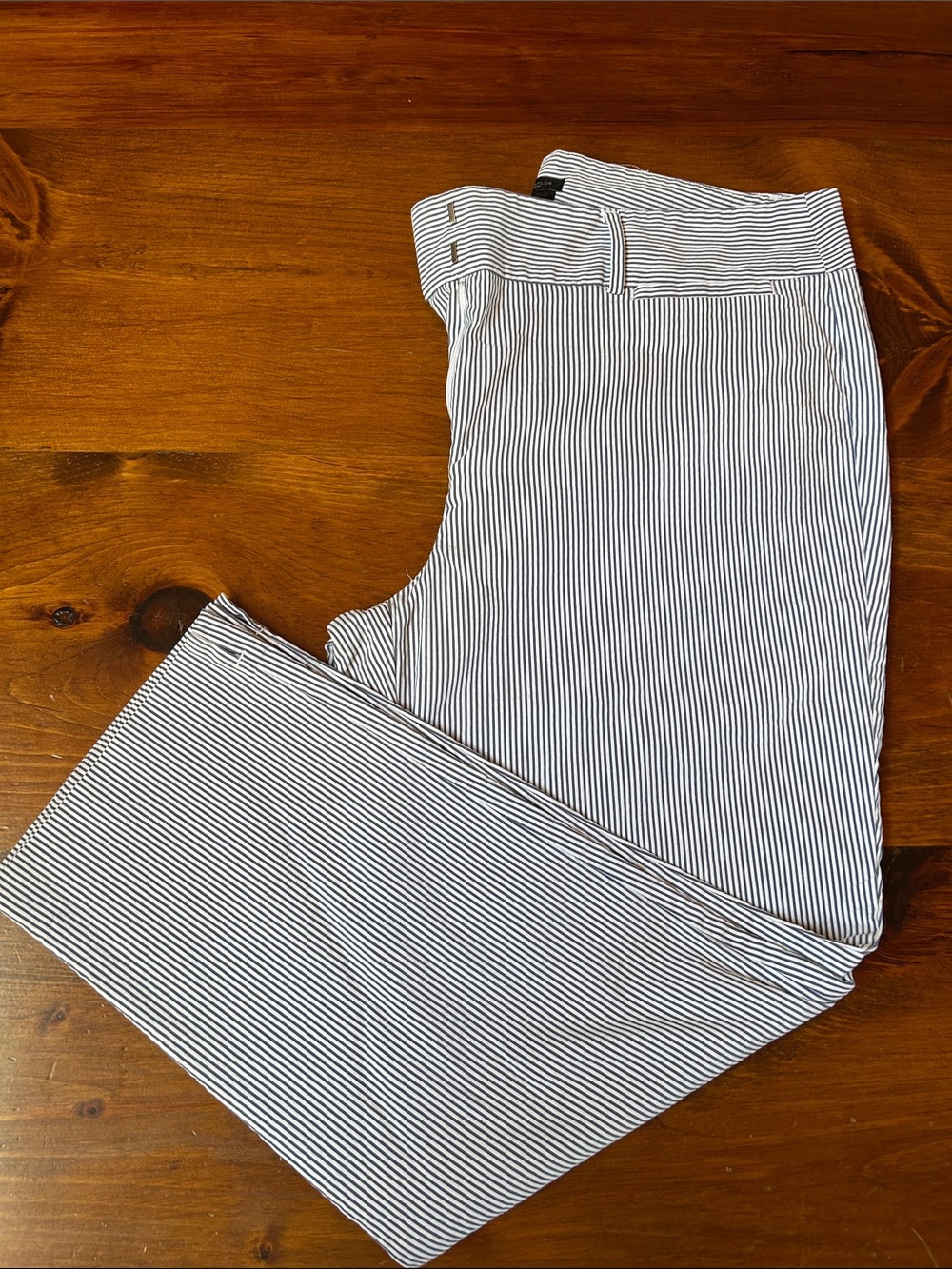 Ann Taylor Women’s Blue and White Pinstripe Chinos